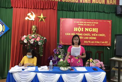 HỘI NGHỊ CÁN BỘ, CÔNG CHỨC VIÊN CHỨC TRƯỜNG TIỂU HỌC LÊ LỢI NĂM HỌC 2021-2022